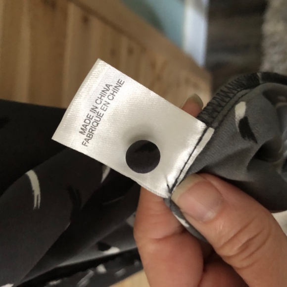 Saltwater Luxe Silky Dress S Darkest Grey with Feather Pattern - Picture 6 of 16